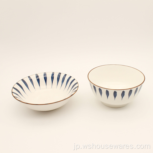 Wholesale Porcelain Noodleボウルホワイトディッシュセラミック